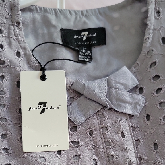 7 For All Mankind Lavender Kids Blouse - Picture 4 of 6